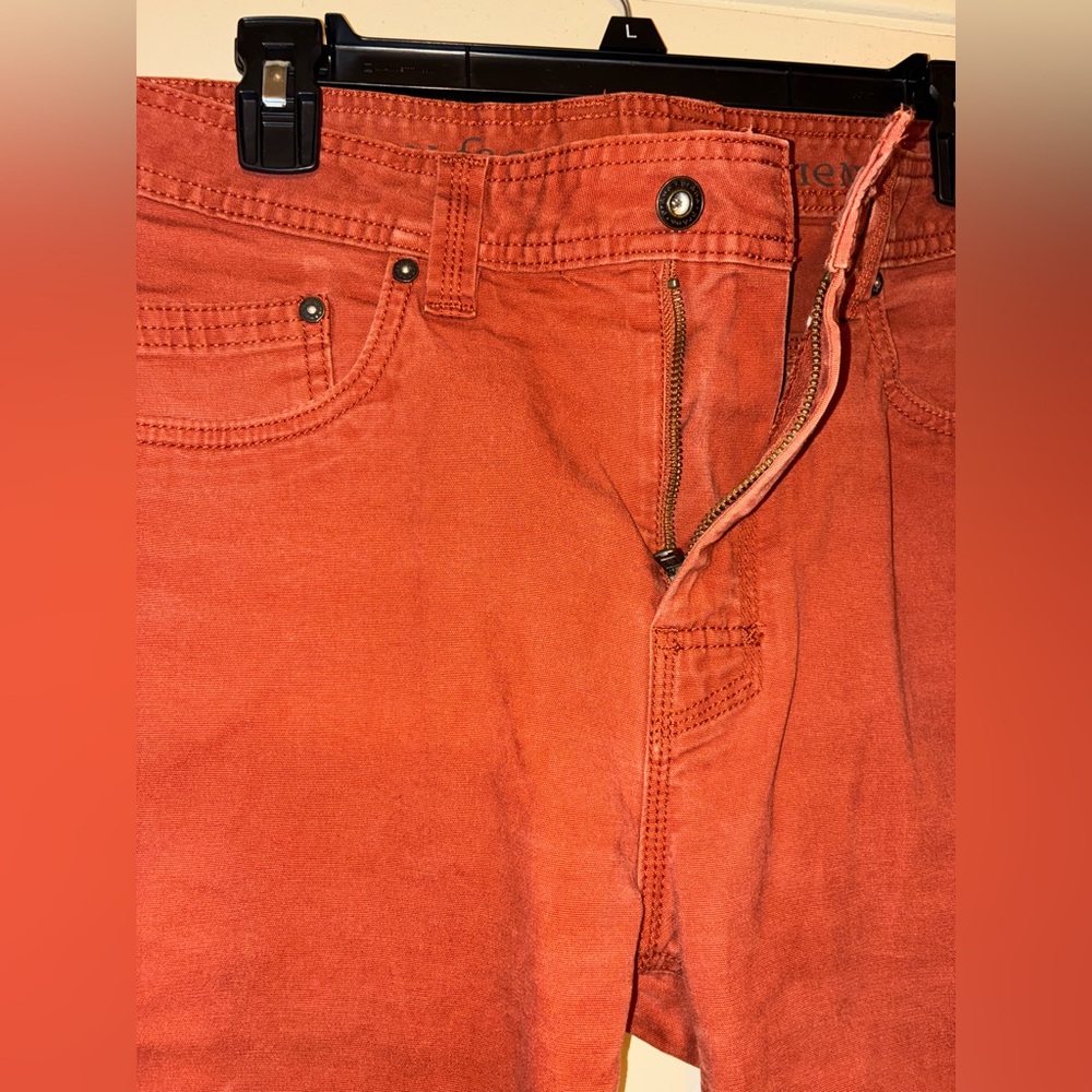 prAna Bronson Pants in Henna Cinnamon Color Organic Cotton Eco Mens sz 34 x 32* - Picture 5 of 8